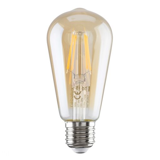 Rábalux 5,4W 3000K 600Lumen Edison izzó forma E27 filament LED fényforrás