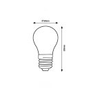 Rábalux Okos 4W 2700K 300Lumen Normál izzó forma E27 filament LED fényforrás