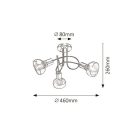 Rábalux 5548 Holly mennyezeti lámpa