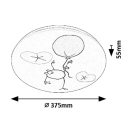 Rábalux 71069 Froggo 37,5x5,5cm, 1320lm, 3000K gyerek szobába illő mennyezeti lámpa