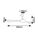 Rábalux 71275 Amadeo 69x52cm, 1200lm, 3000K, indirekt világító mennyezeti lámpa
