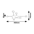 Rábalux 71276 Amadeo 96x74,5cm, 2500lm, 3000K, indirekt világító mennyezeti lámpa