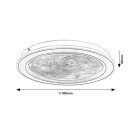 Rábalux 71281 Efrael 40x6cm, 1700lm, 3000-6500K, dimm, távirányítós mennyezeti lámpa