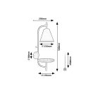 Rábalux 71293 Azome 50x23cm, 1xE27, kapcsolós, vezetékes, polcos fali lámpa