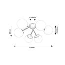 Rábalux 71294 Meduza 55x18,5cm, 6xE14 mennyezeti lámpa