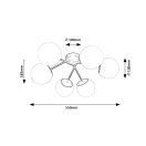 Rábalux 71294 Meduza 55x18,5cm, 6xE14 mennyezeti lámpa