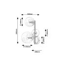 Rábalux 71299 Aslov 34x26cm, 3xG9 fali lámpa