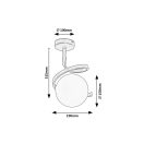 Rábalux 71301 Sarabi 19x31,5cm, 1xE27 mennyezeti lámpa