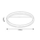 Rábalux 71311 Thrac 40x3,5cm, érintőkapcsolós, 1350lm, 4000K mennyezeti lámpa