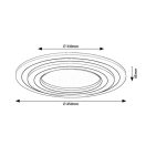 Rábalux 71314 Taneli 45x5cm, távirányítós, fényerőszabályzós, 4950lm, 3000/4000/6000K mennyezeti lámpa