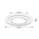 Rábalux 71315 Taneli 45x5cm, távirányítós, fényerőszabályzós, 5350lm, 3000/4000/6000K mennyezeti lámpa