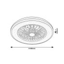 Rábalux 71331 Dalfon 48,5x14cm, 2800lm, távirányítós, 3000-6500K, fényerőszabályzós, 5 sebbességfokozatban állítható ventilátoros lámpa