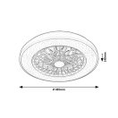 Rábalux 71332 Dalfon 48,5x14cm, 2400lm, távirányítós, 3000-6500K, fényerőszabályzós, 5 sebbességfokozatban állítható ventilátoros lámpa