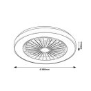 Rábalux 71336 Dalfon 48x14cm, 2200lm, távirányítós, WIFI, 3000/4000/6000K, fényerőszabályzós ventilátoros lámpa