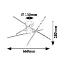 Rábalux 71338 Henli2 66x28cm, 2800lm, 3000K mennyezeti lámpa