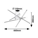 Rábalux 71339 Henli2 66x28cm, 2800lm, 3000K mennyezeti lámpa