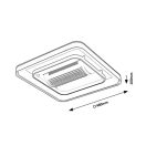 Rábalux 71341 Aireon 48x16cm, 2200lm, távirányítós, WIFI, 3000/4000/6000K, fényerőszabályzós, ventilátoros lámpa