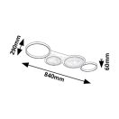 Rábalux 71379 Aranis 84x29x6cm, távirányítós, fényerőszabályzós, 2300lm, 3000-6500K mennyezeti lámpa