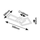 Rábalux 71381 Ellinor 30x50x6,5cm, 2020lm, 3000K mennyezeti lámpa