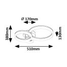 Rábalux 71383 Amilia 51x38x13cm, 2400lm, 3000/4000/6500K mennyezeti lámpa