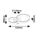 Rábalux 71385 Amilia 51x38x13cm, 2070lm, 3000/4000/6500K mennyezeti lámpa