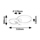 Rábalux 71387 Amilia 51x38x13cm, 2650lm, 3000/4000/6500K mennyezeti lámpa