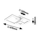 Rábalux 71388 Amilia 47x18cm, 2400lm, 3000/4000/6500K mennyezeti lámpa