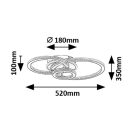 Rábalux 71392 Maziar 52x35x10cm, távirányítós, fényerőszabályzós, 3700lm, 3000-6500K mennyezeti lámpa
