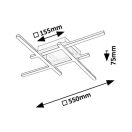 Rábalux 71398 Demir 55x55x7,5m, 1880lm, 4000K mennyezeti lámpa