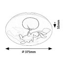 Rábalux 71409 Hopply 37,5x5,5cm, 1320lm, 3000K gyerek szobába illő mennyezeti lámpa