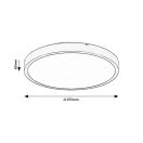 Rábalux 71425 Alenzo 25,5x6,5cm, 790lm, 3000/4000/6000K, IP44, háttérvilágításos mennyezeti lámpa