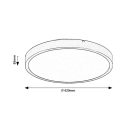 Rábalux 71431 Alenzo 42x6,5cm, WIFI, Bluetooth, színváltós, fényerőszabályzós, 2450lm, 3000/4000/6000K, IP44, háttérvilágításos mennyezeti lámpa