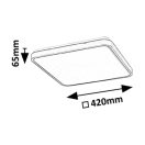 Rábalux 71434 Alenzo 42x6,5cm, távirányítós, fényerőszabályzós, 2300lm, 3000/4000/6000K, IP44, háttérvilágításos mennyezeti lámpa