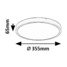Rábalux 71438 Alenzo 35,5x6,5cm, távirányítós, fényerőszabályzós, 1500lm, 3000/4000/6000K, IP44, háttérvilágításos mennyezeti lámpa