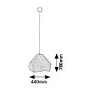 Rábalux 72000 Lomiro 44x78cm, újrahasznosított filc búrás, 1xE27 függesztett lámpa