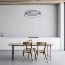 Rábalux 72032 Farenzo 57,5x150cm, 2000lm, 3000/4000K újrahasznosított filc betétes függesztett lámpa