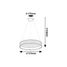 Rábalux 72032 Farenzo 57,5x150cm, 2000lm, 3000/4000K újrahasznosított filc betétes függesztett lámpa