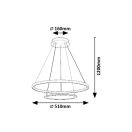 Rábalux 72040 Jasero 51x120cm, távirányítós, fényerőszabályzós, 2260lm, 3000-6500K függesztett lámpa