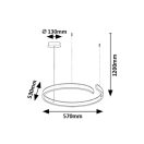 Rábalux 72114 Silnora 57x120cm, 2200lm, 3000/4000/6500K függesztett lámpa