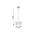 Rábalux 72166 Flappy 28x80cm nyuszi mintás 1xE27 függeszték