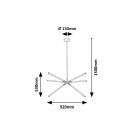 Rábalux 72168 Nivaro 92x150m, 3150lm, 3000K függesztett lámpa