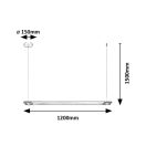 Rábalux 72169 Nivaro 120x150m, 3050lm, 3000K függesztett lámpa