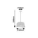 Rábalux 72189 Farelia 40x120cm, újrahasznosított filc búrás, 1xE27 függesztett lámpa