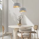 Rábalux 72190 Farelia 73x120cm, újrahasznosított filc búrás, 2xE27 függesztett lámpa