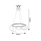 Rábalux 72191 Montema 60x120cm, 4480lm, 4000K függesztett lámpa