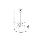 Rábalux 72194 Meduza 58x130cm, 6xE14 függesztett lámpa