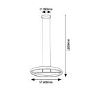 Rábalux 72221 Thric 60x120cm, 3500lm, 3000K függesztett lámpa