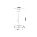 Rábalux 72222 Thrac 60x120cm, érintőkapcsolós, 1700lm, 4000K függesztett lámpa