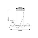 Rábalux 72225 Jules 72x120cm, 4xG9 függesztett lámpa