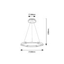 Rábalux 72229 Sindri 60x120cm, 3200lm, 3000/4000K függesztett lámpa